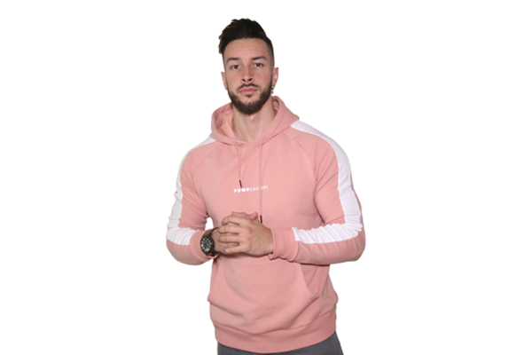 salmon pink mens hoodie