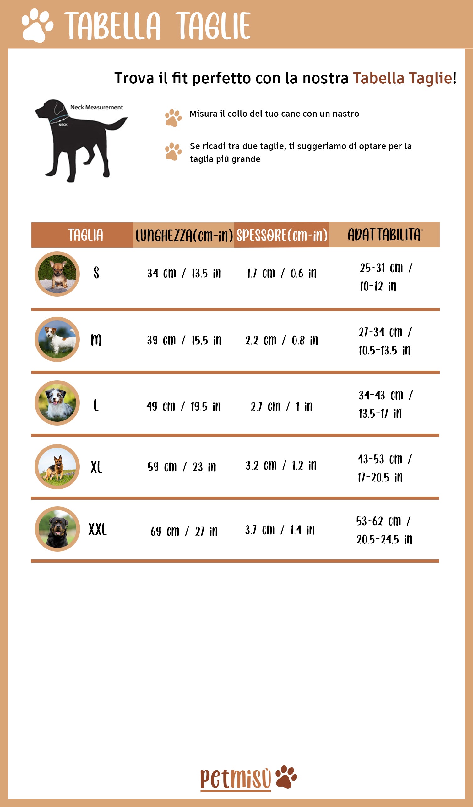 Custom NO PULL Dog Harness SIZE GUIDE