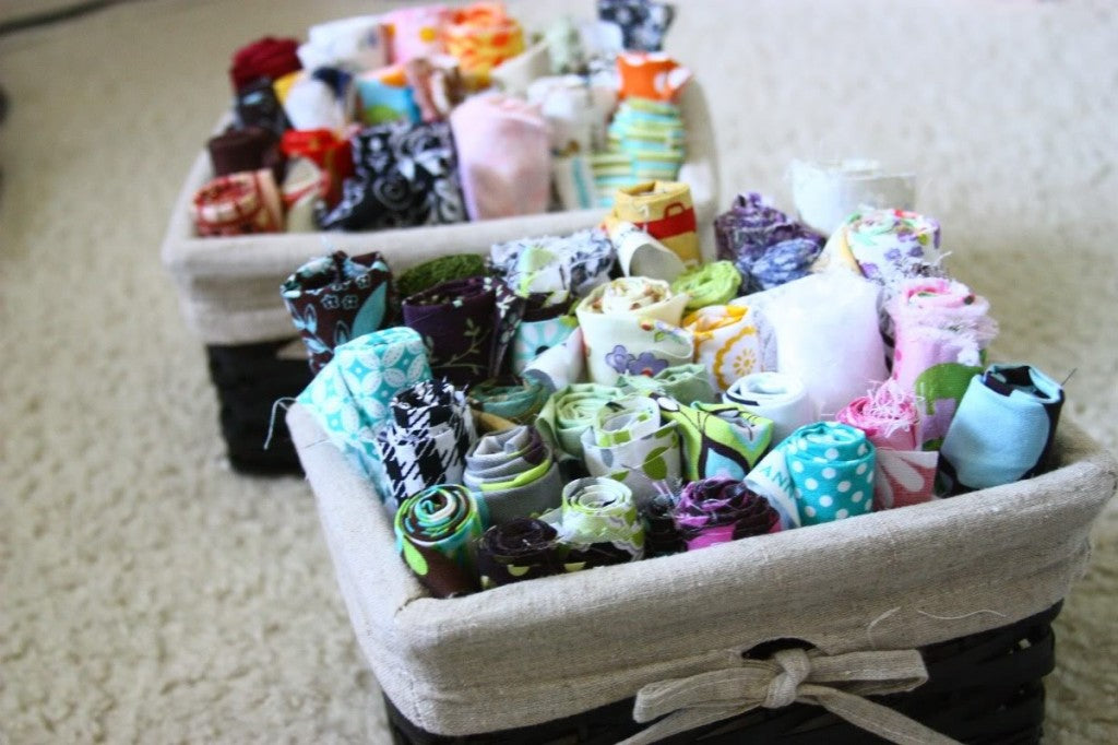 fabric scrap baskets