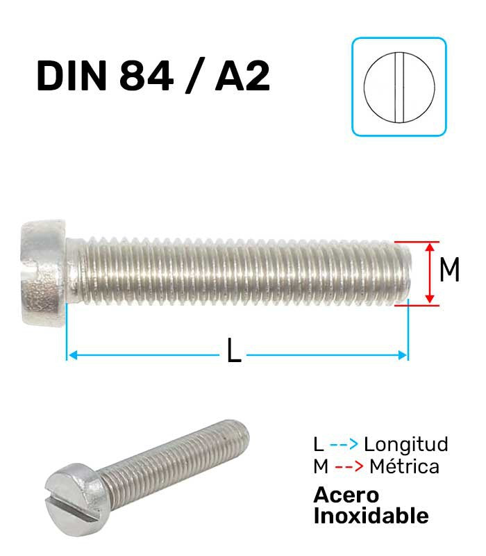 TORNILLO ROSCACHAPA PH INOX A2 DIN 7983