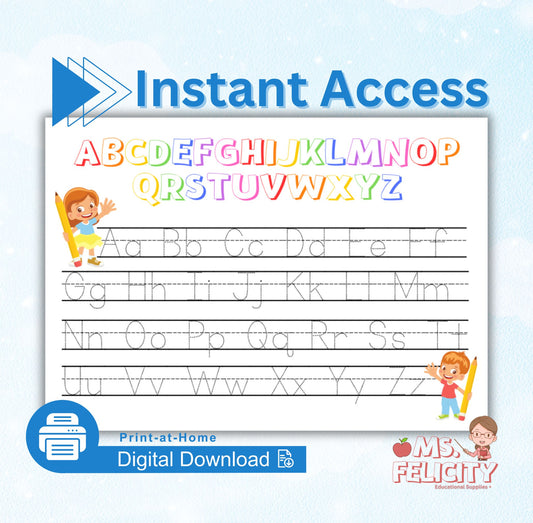 Toddler and Preschooler Tracing Workbook - Instant Download Printable