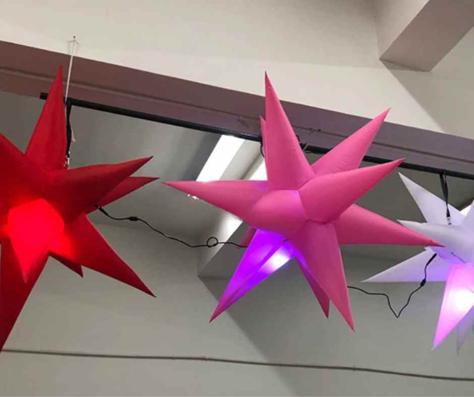 led inflatable star decorations