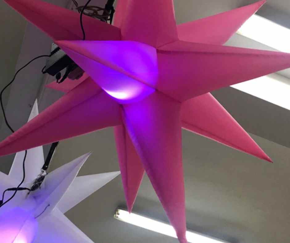 led inflatable star decorations