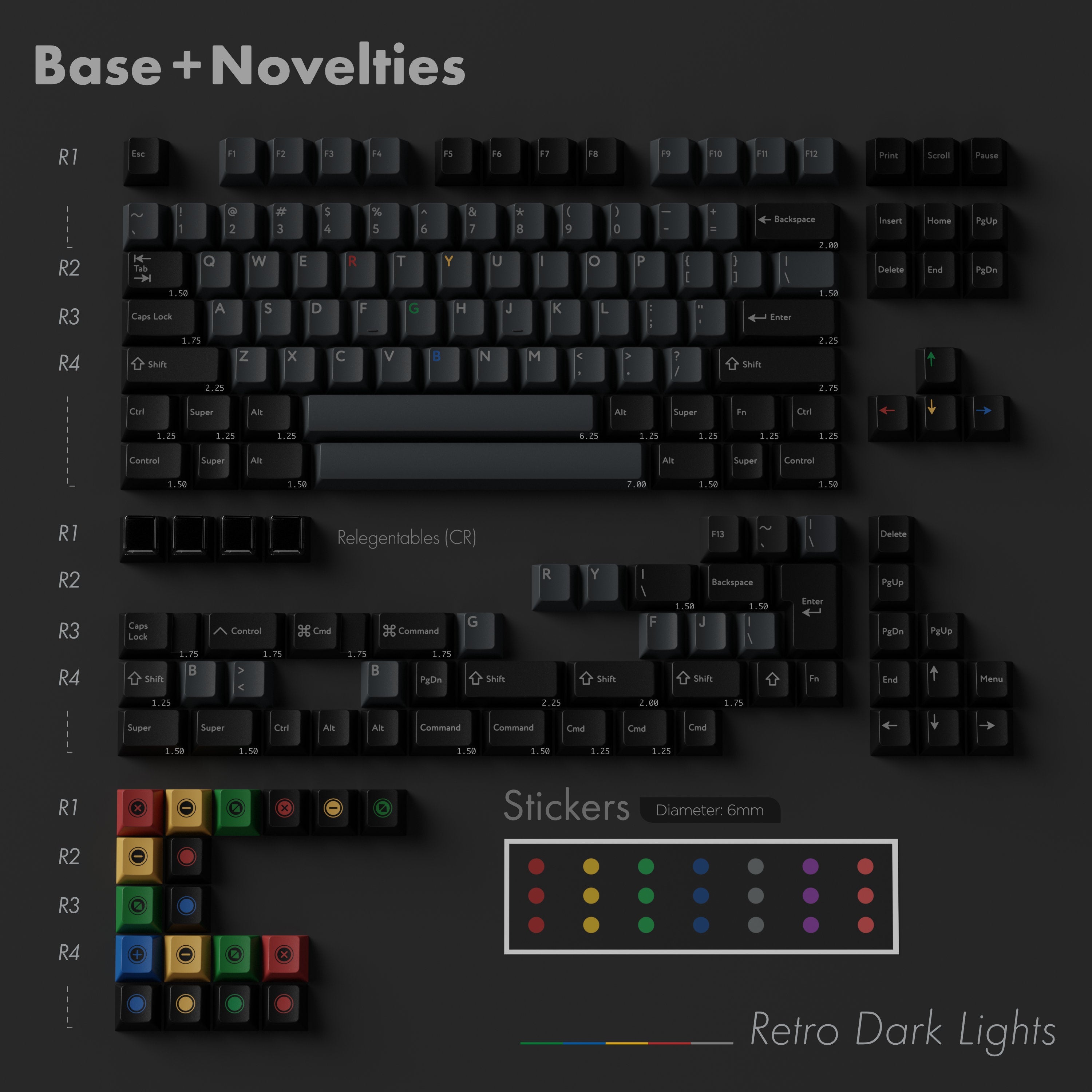 KBDfans Custom Keyboard PBTfans Retro Dark Lights