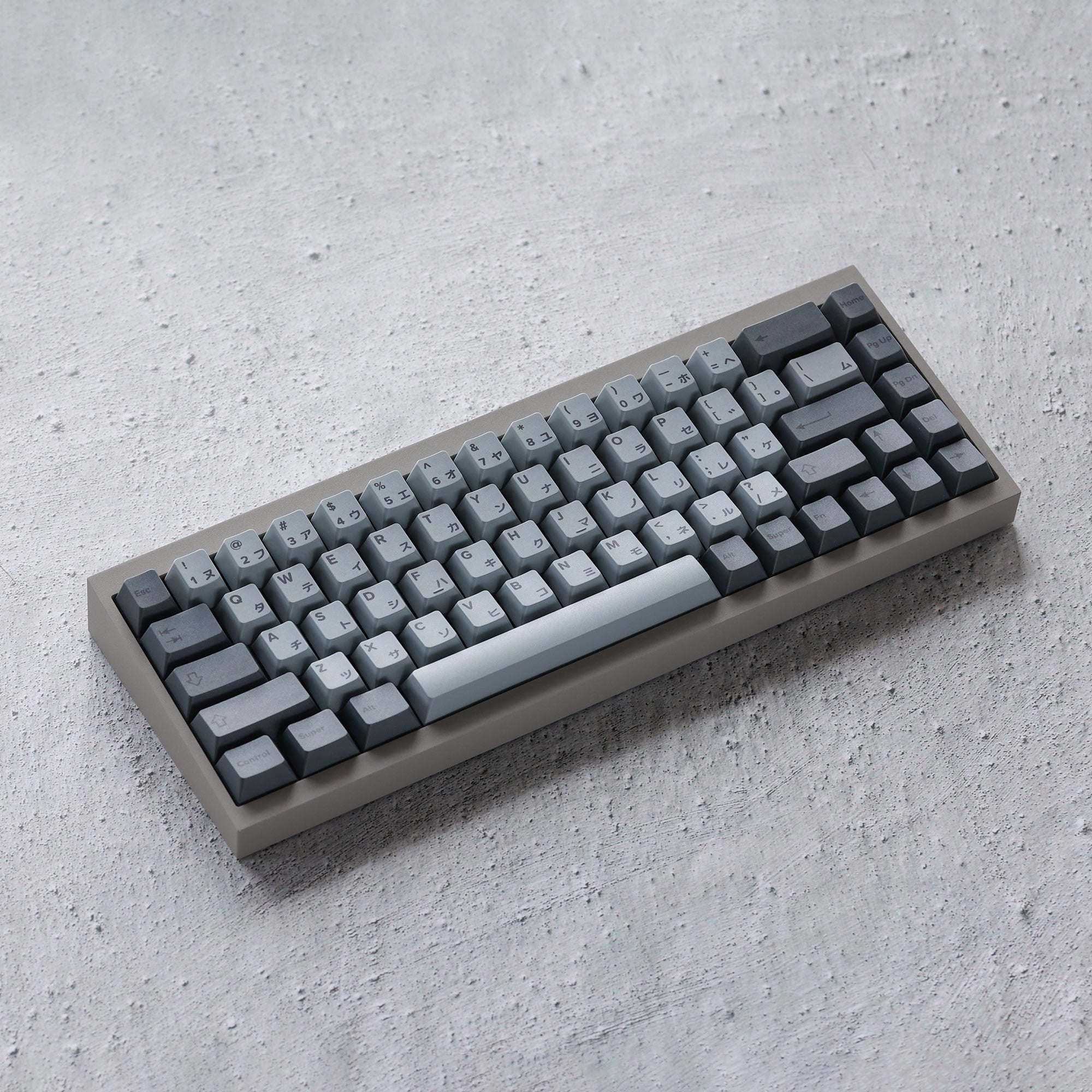 KBDfans Custom Keyboard Ready to use Tofu65 2.0 Hot-swap Keyboard With Cement Grey JP PBT Keycaps