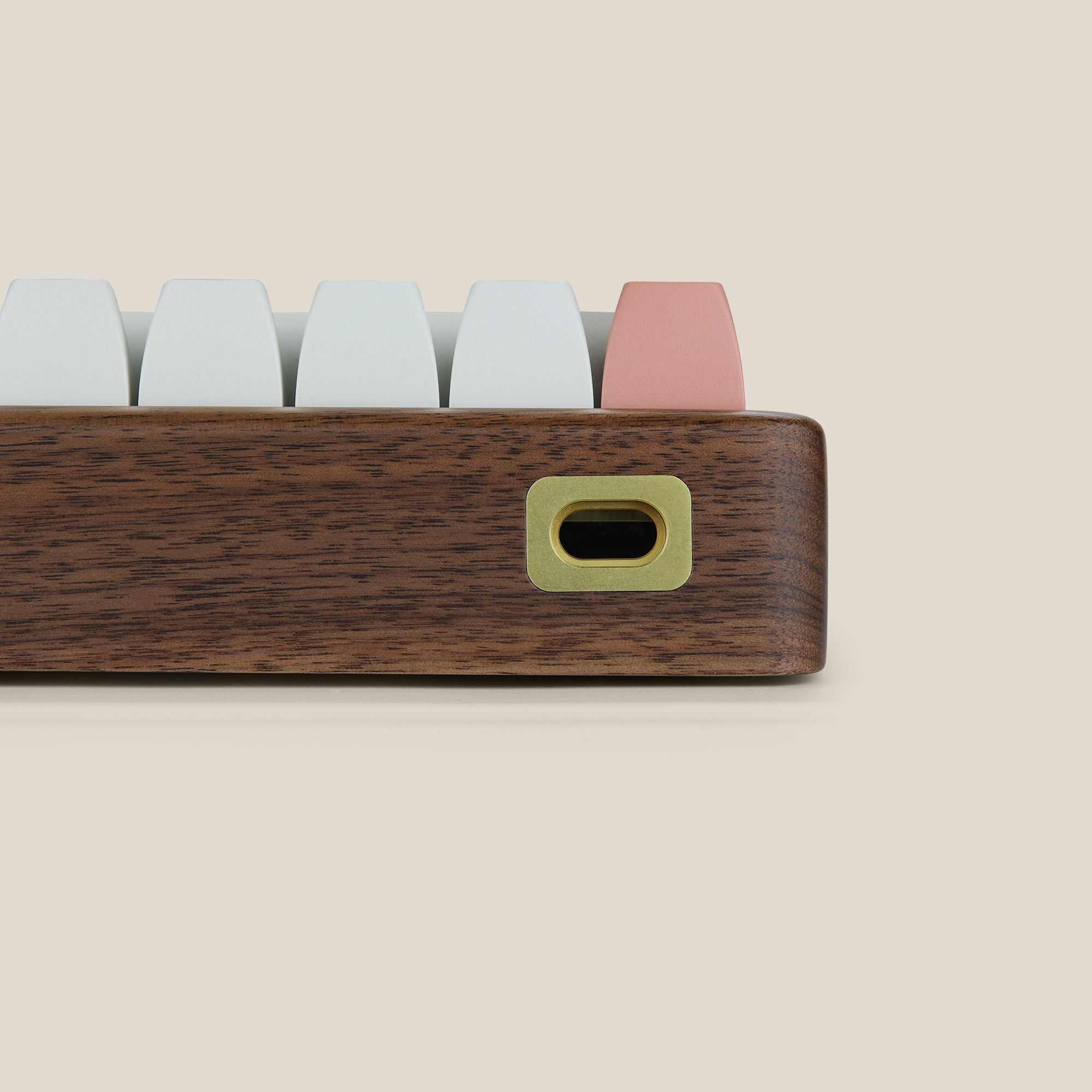 KBDfans Custom Keyboard 65% Wooden Case and Wrist