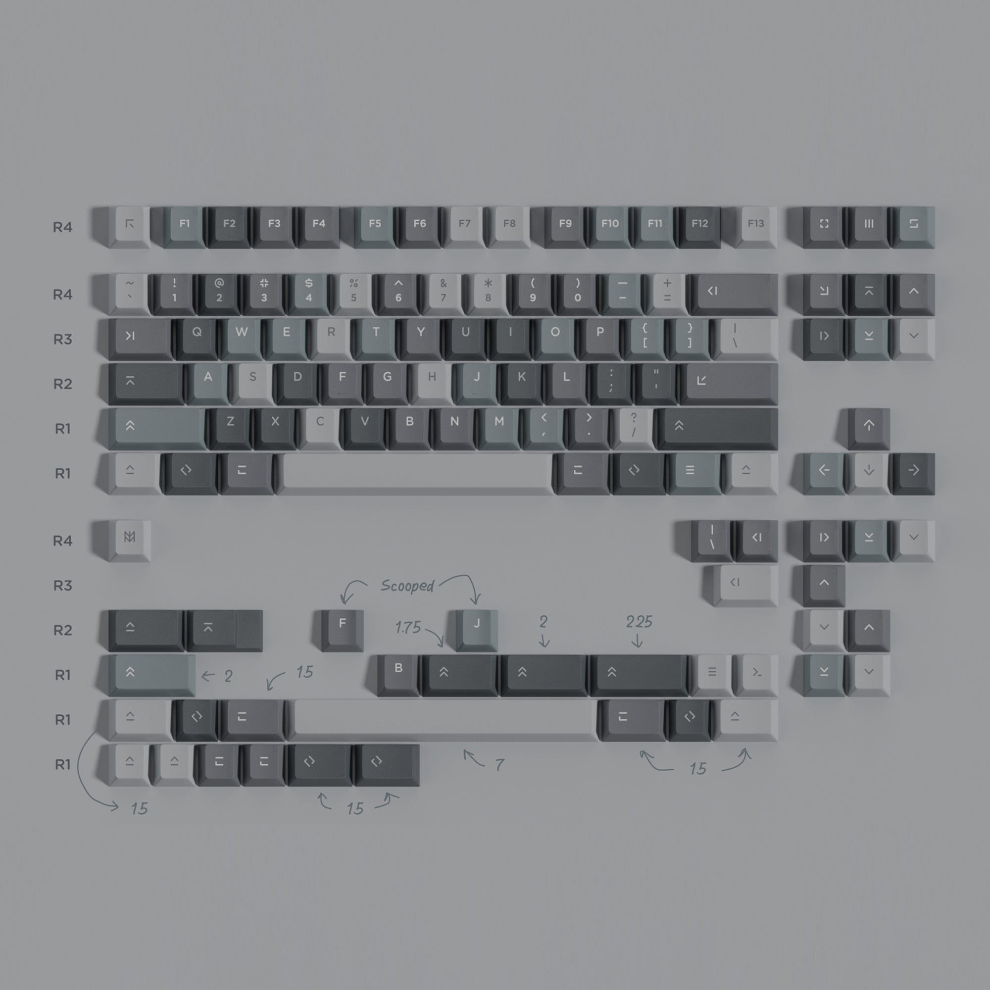 KBDfans Custom Keyboard ePBT Camo