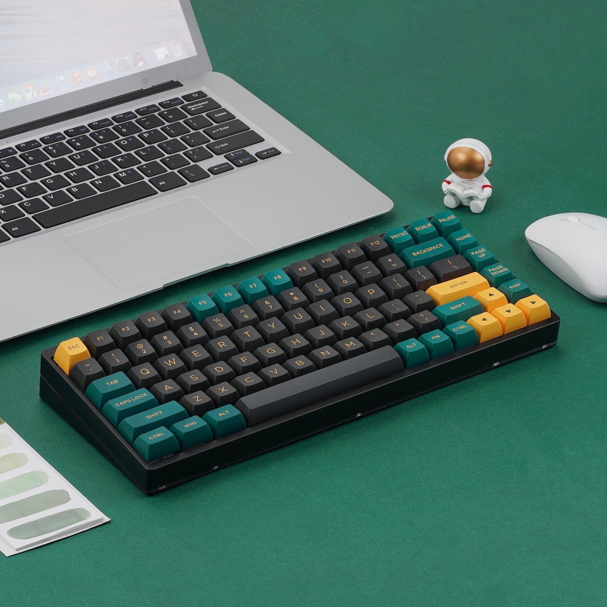 KBDfans Custom Keyboard OSA Marrs Green PBT Doubleshot Keycaps Set
