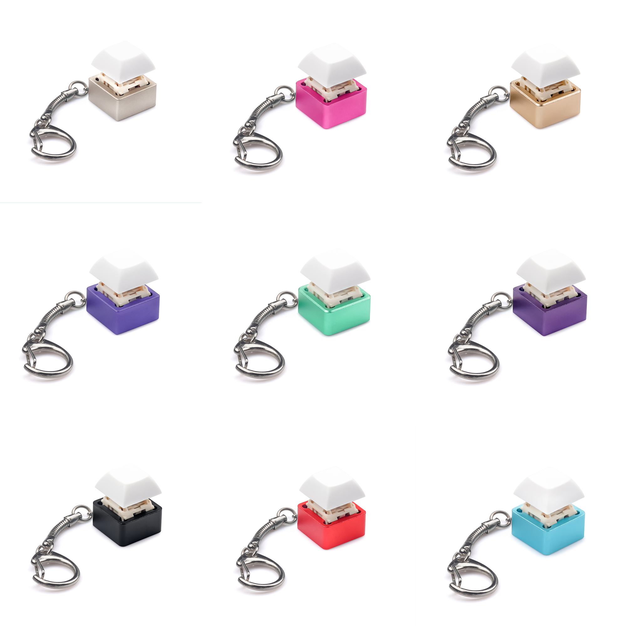 KBDfans Custom Keyboard CNC ALUMINUM Multicolor Keychain