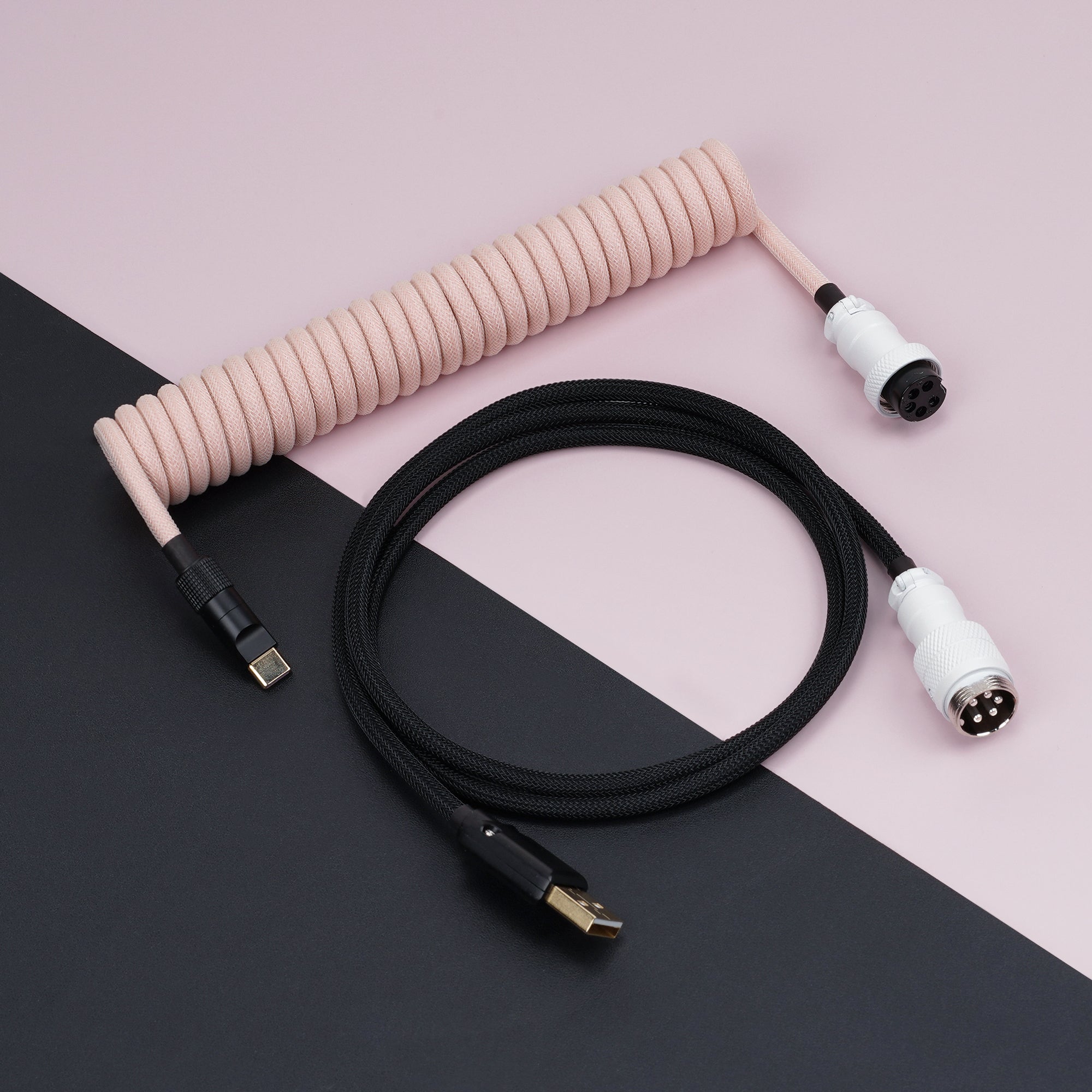 KBDfans Custom Keyboard KBDfans Pink&Black Handmade Custom Mechanical Keyboard USB-C Cable