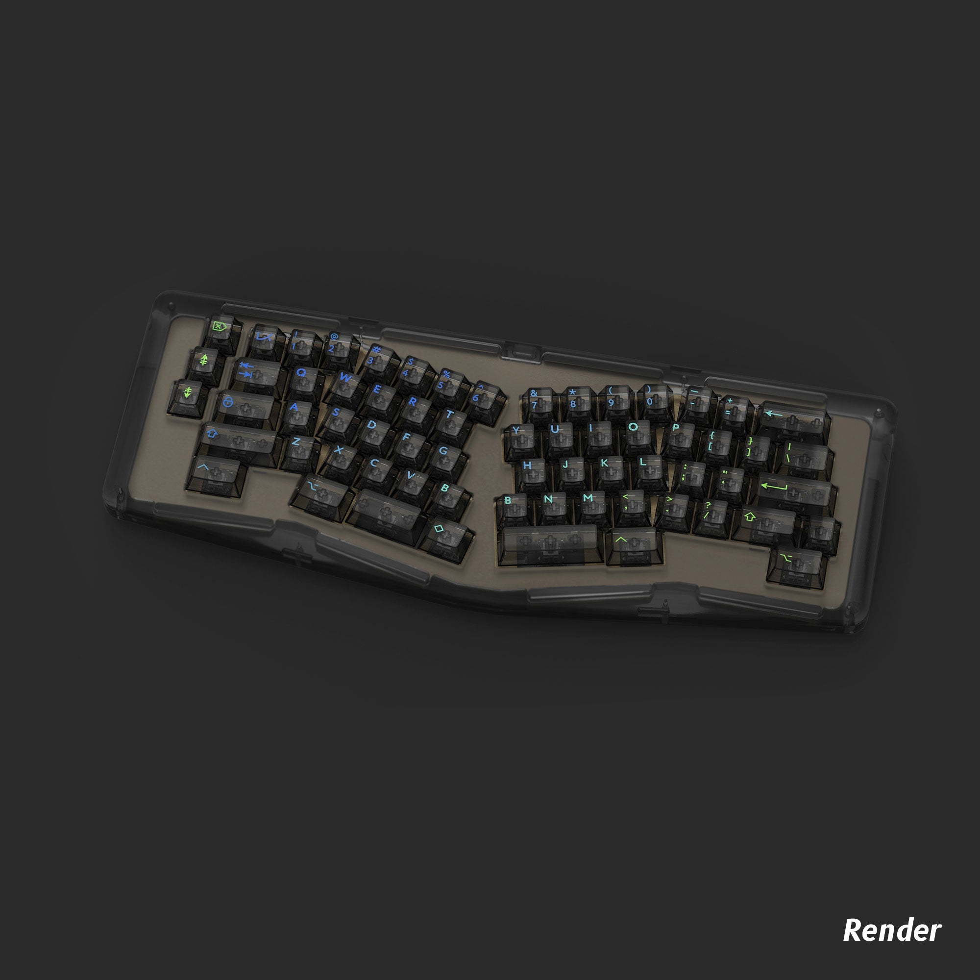 KBDfans Custom Keyboard Clear Aurora Keycaps