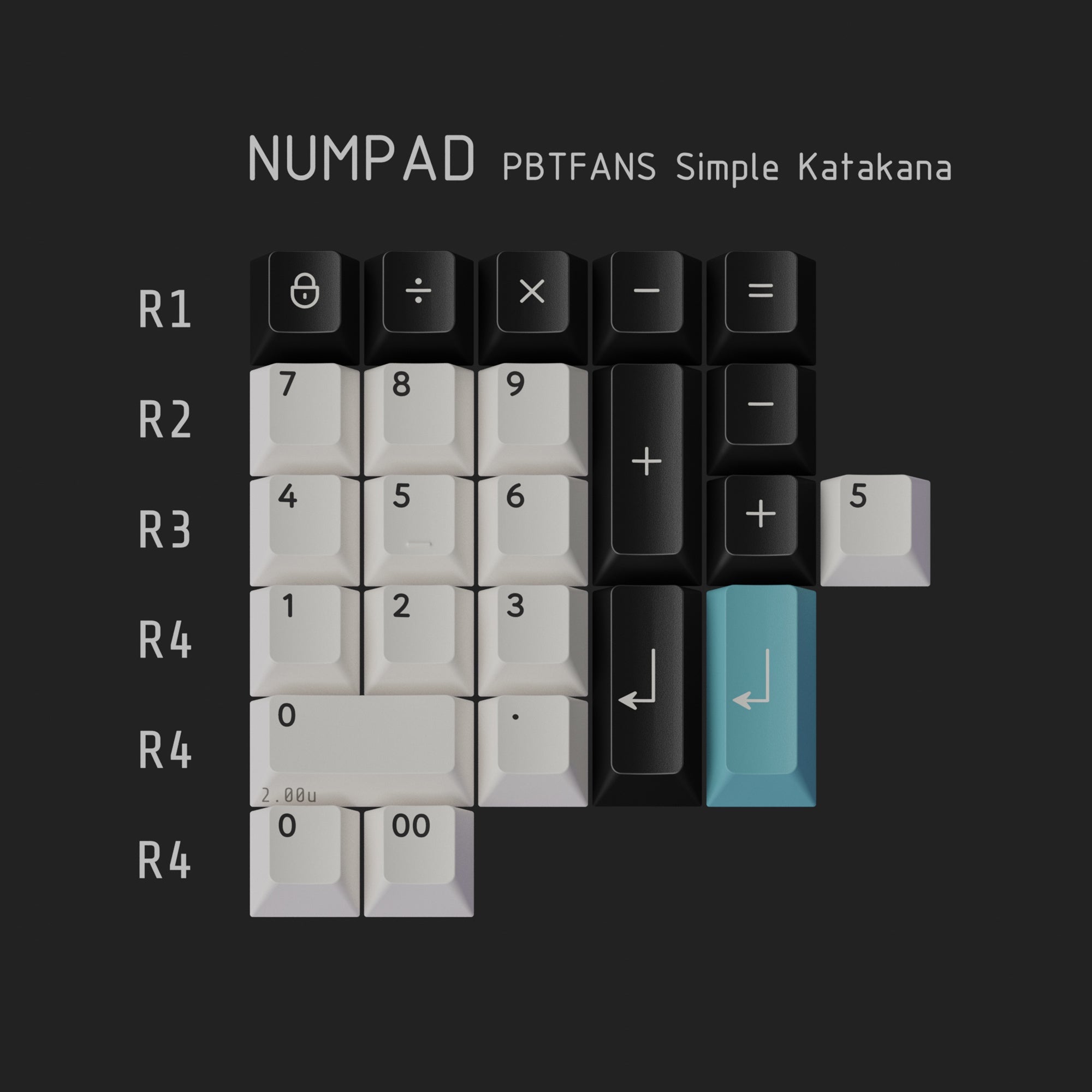 KBDfans Custom Keyboard PBTfans Simple Katakana