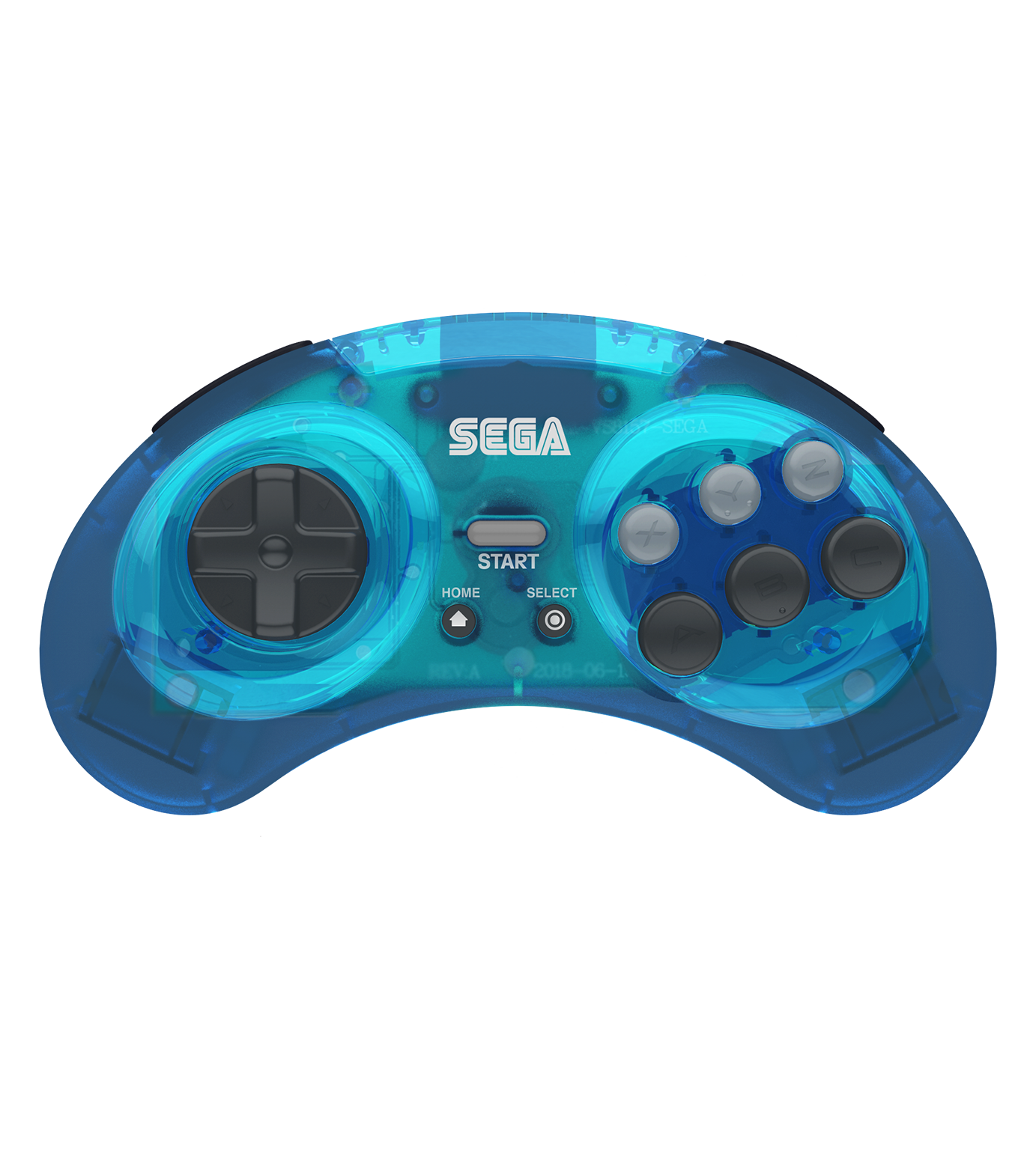 Limited Run Games Official SEGA Genesis Bluetooth Controller (Clear Blue)