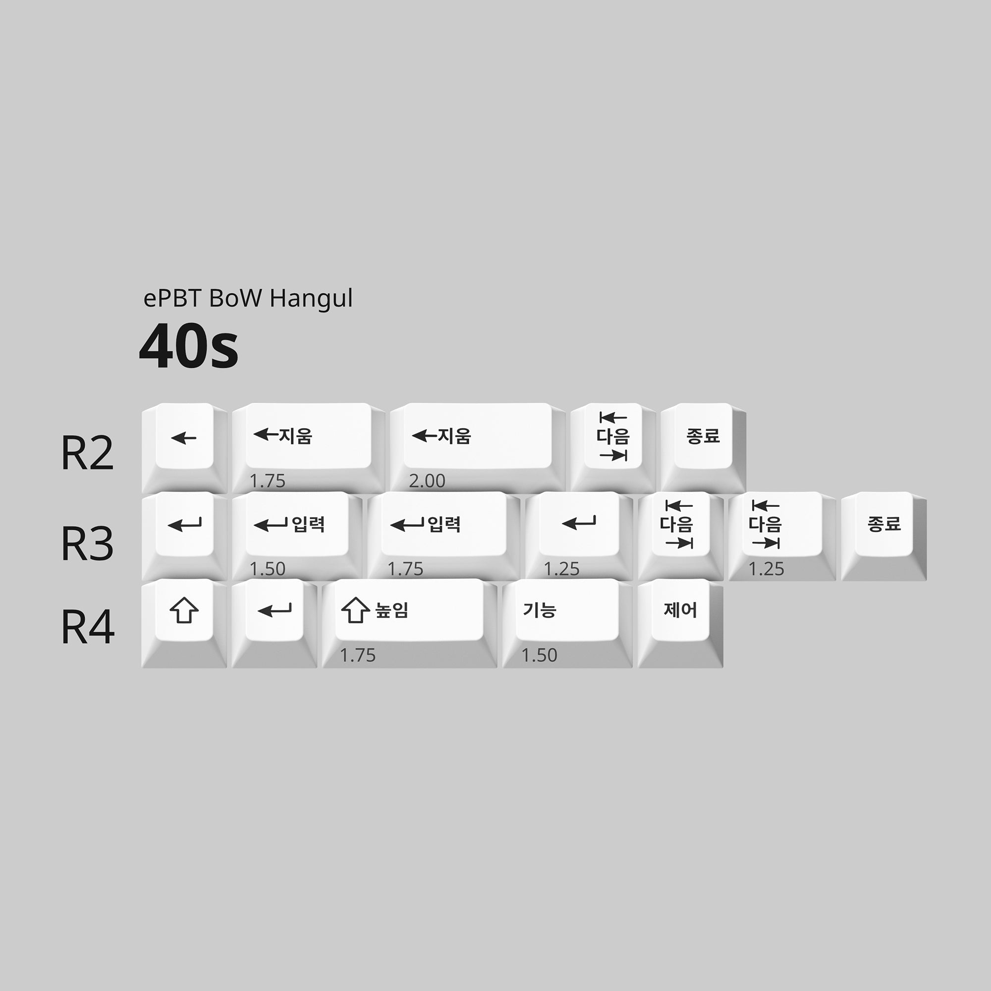 KBDfans Custom Keyboard ePBT BOW Hangul