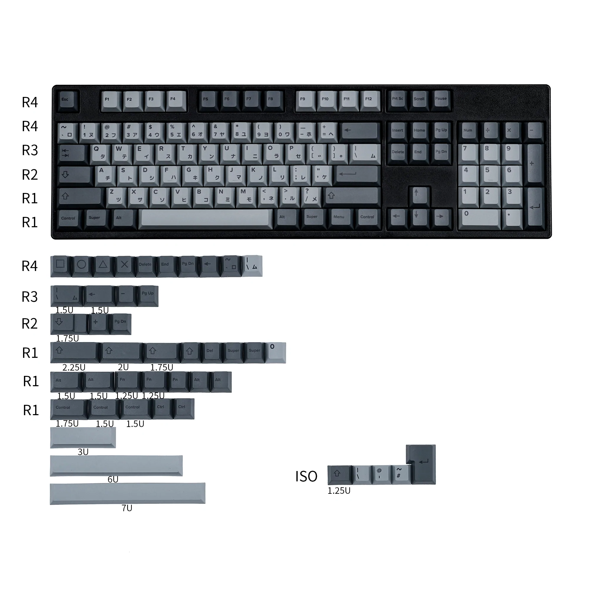 KBDfans Custom Keyboard Tofu60 Mechanical Keyboard With Cement Grey Japanese PBT Keycaps