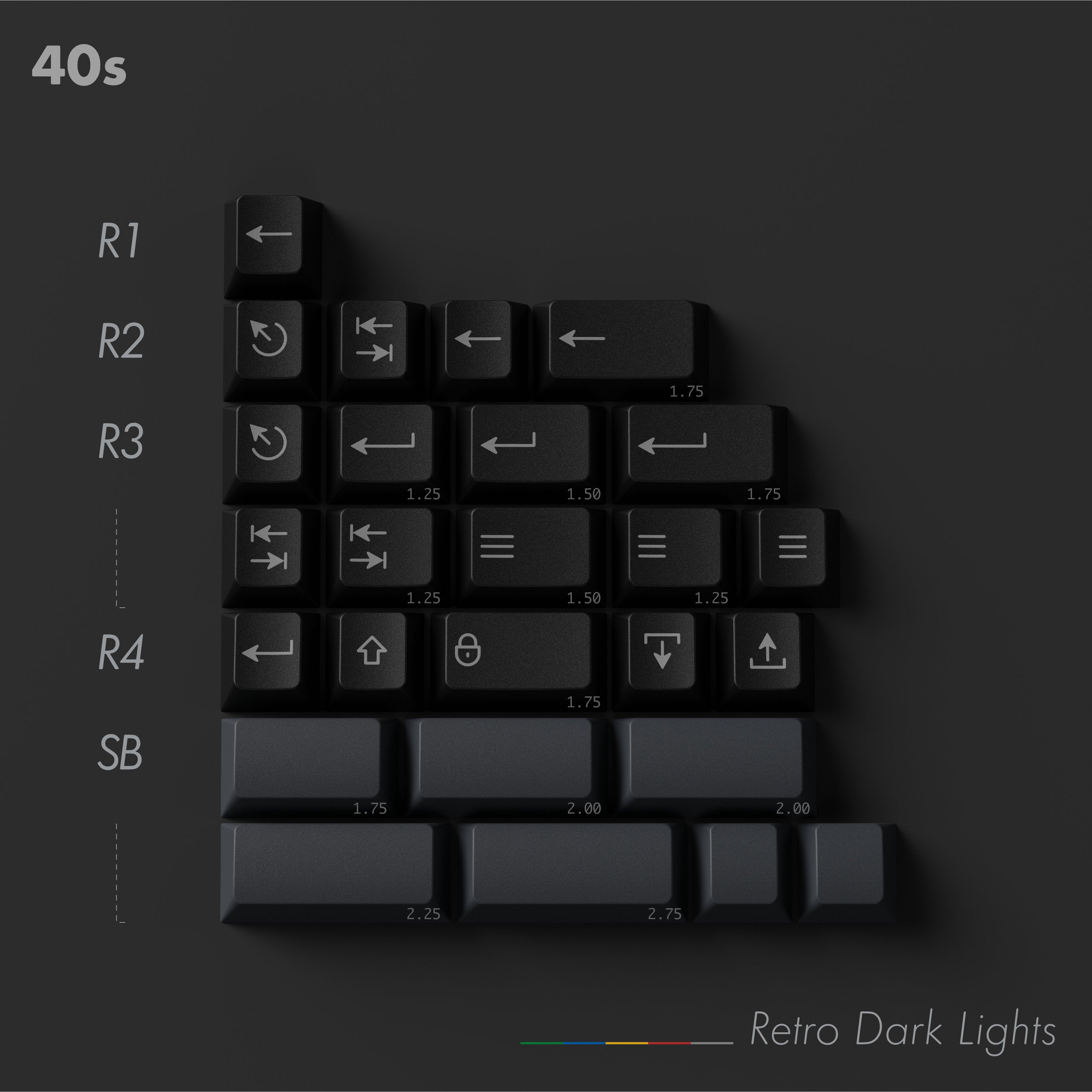 KBDfans Custom Keyboard PBTfans Retro Dark Lights