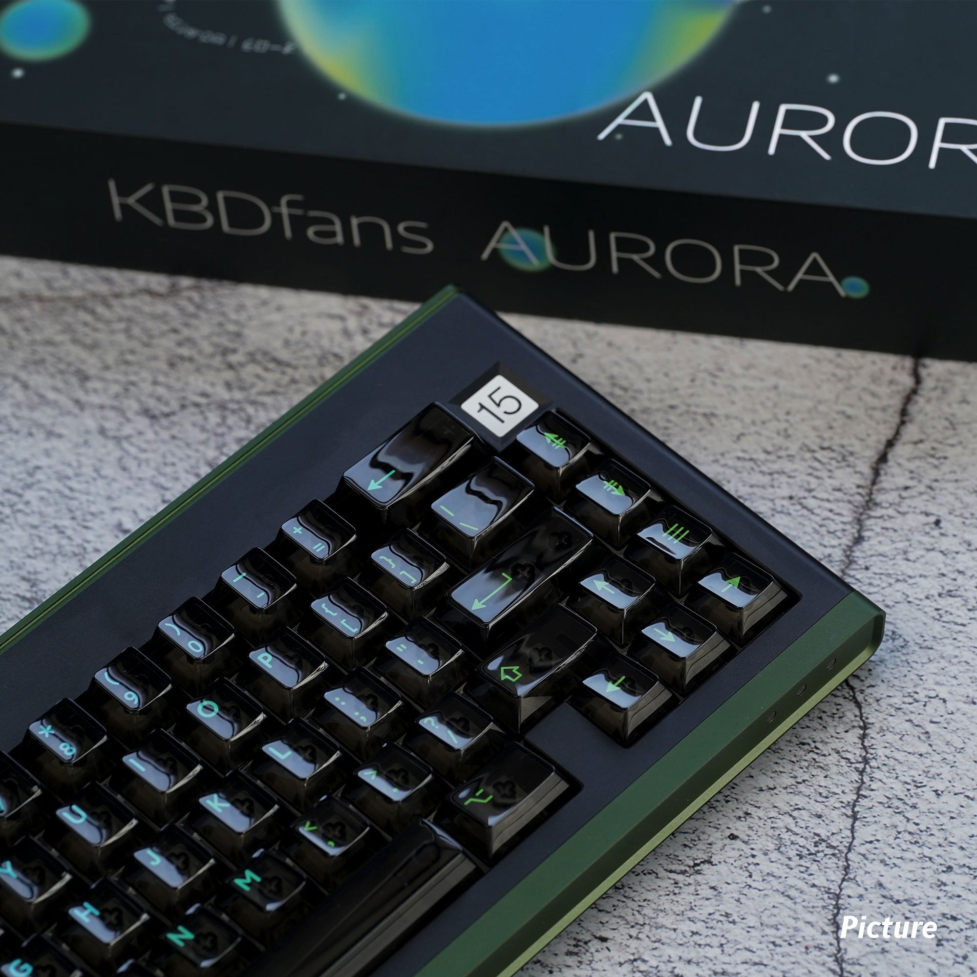 KBDfans Custom Keyboard Clear Aurora Keycaps