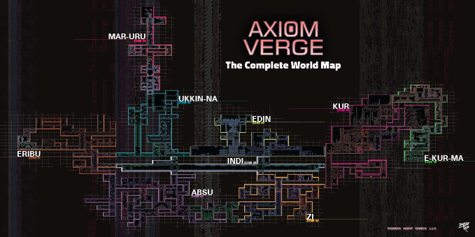 Limited Run Games Axiom Verge 1 & 2 Map Poster Set