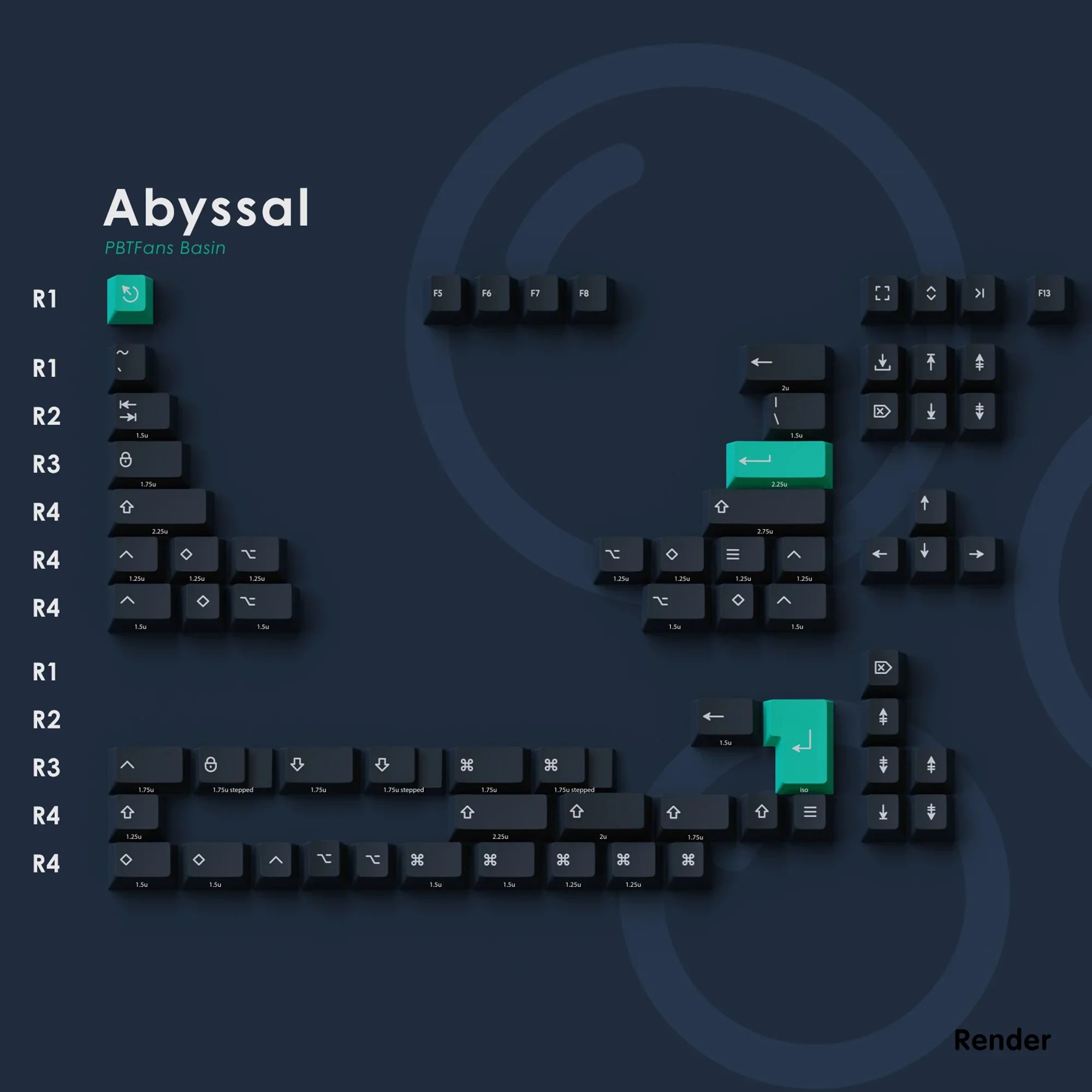 KBDfans Custom Keyboard PBTfans Alphas & Alt mods Kit Collection