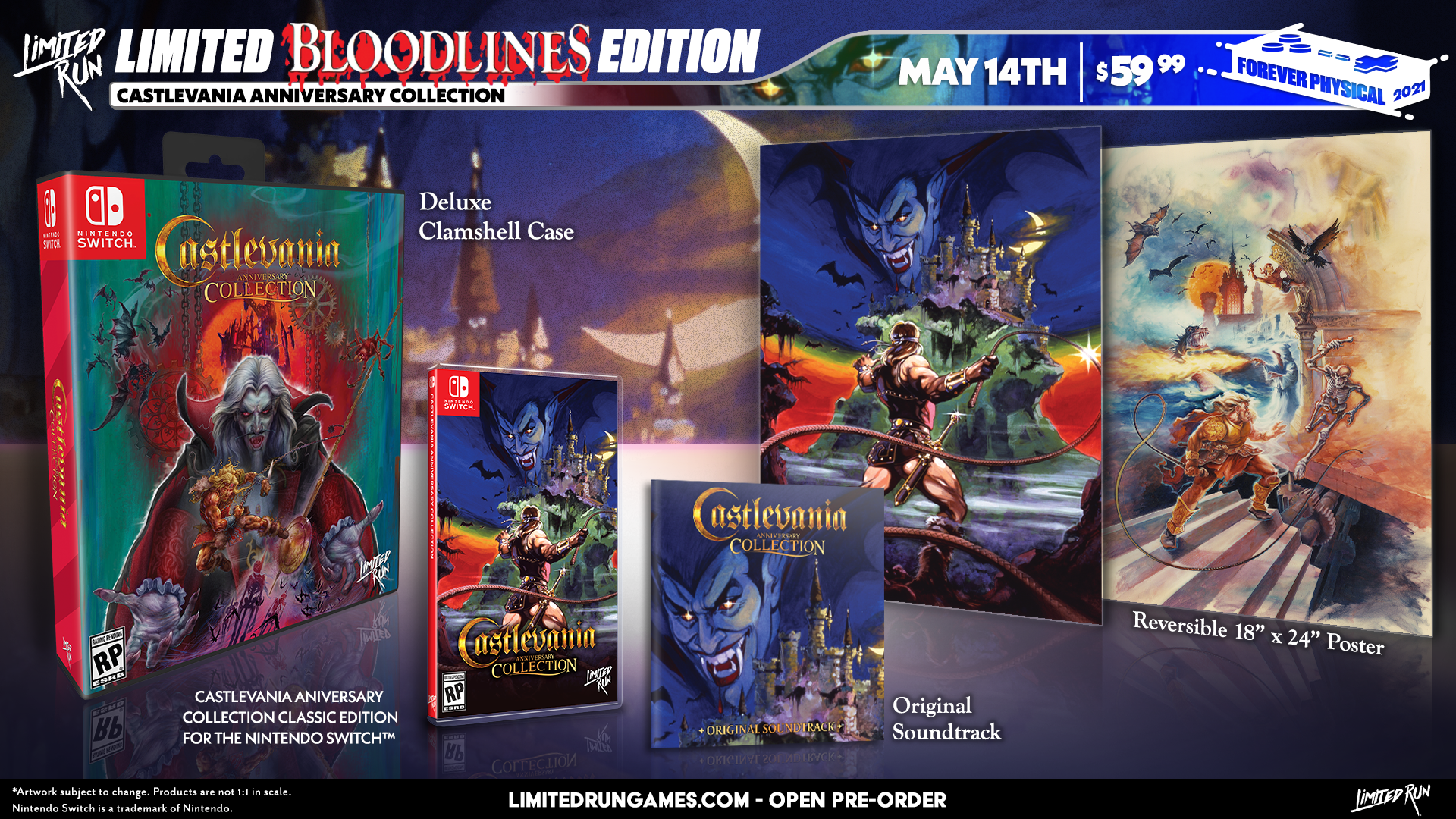 Limited Run Games Switch Limited Run #106: Castlevania Anniversary Collection - Bloodlines Edition