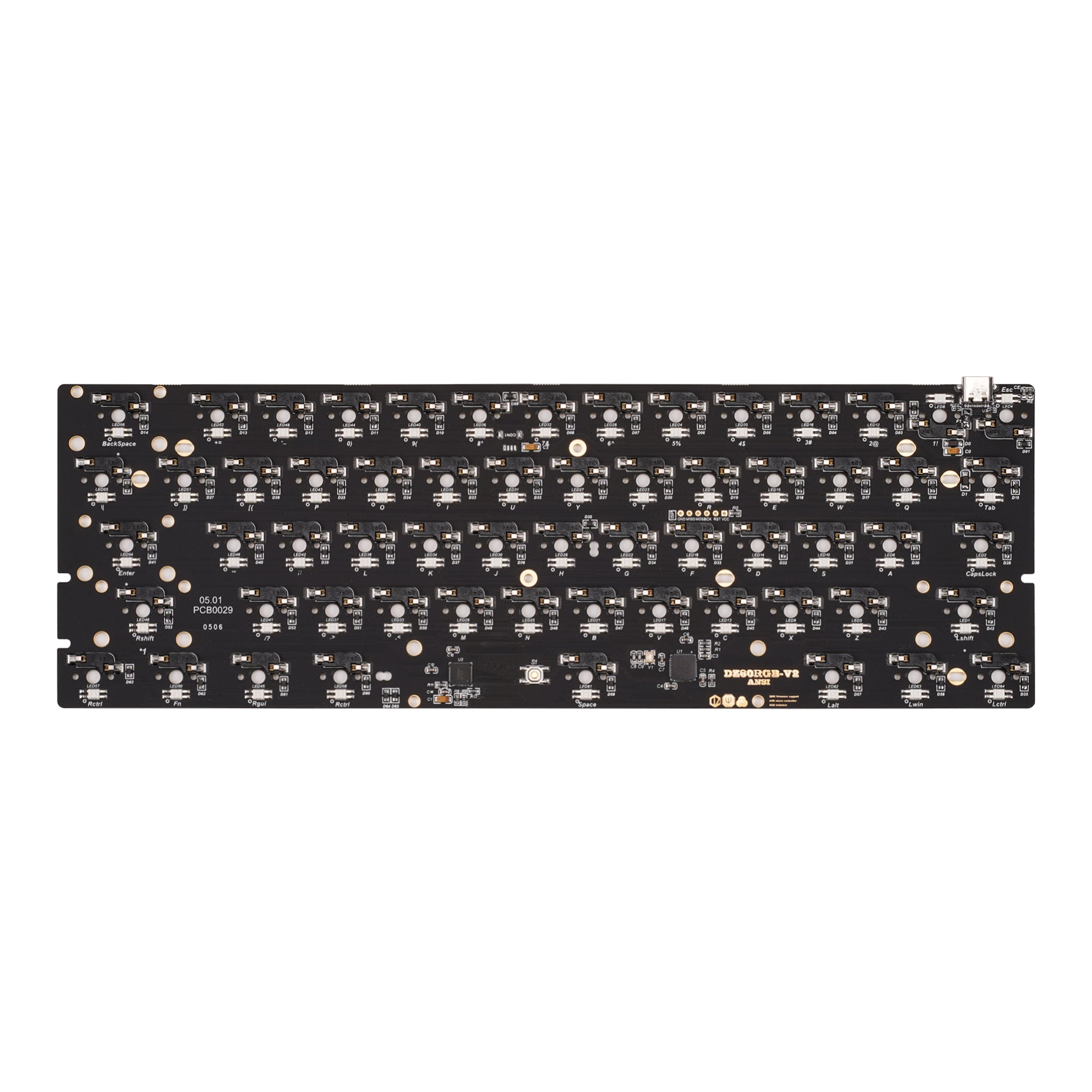 KBDfans Custom Keyboard DZ60RGB-ANSI v2 Hot Swap Mechanical keyboard PCB