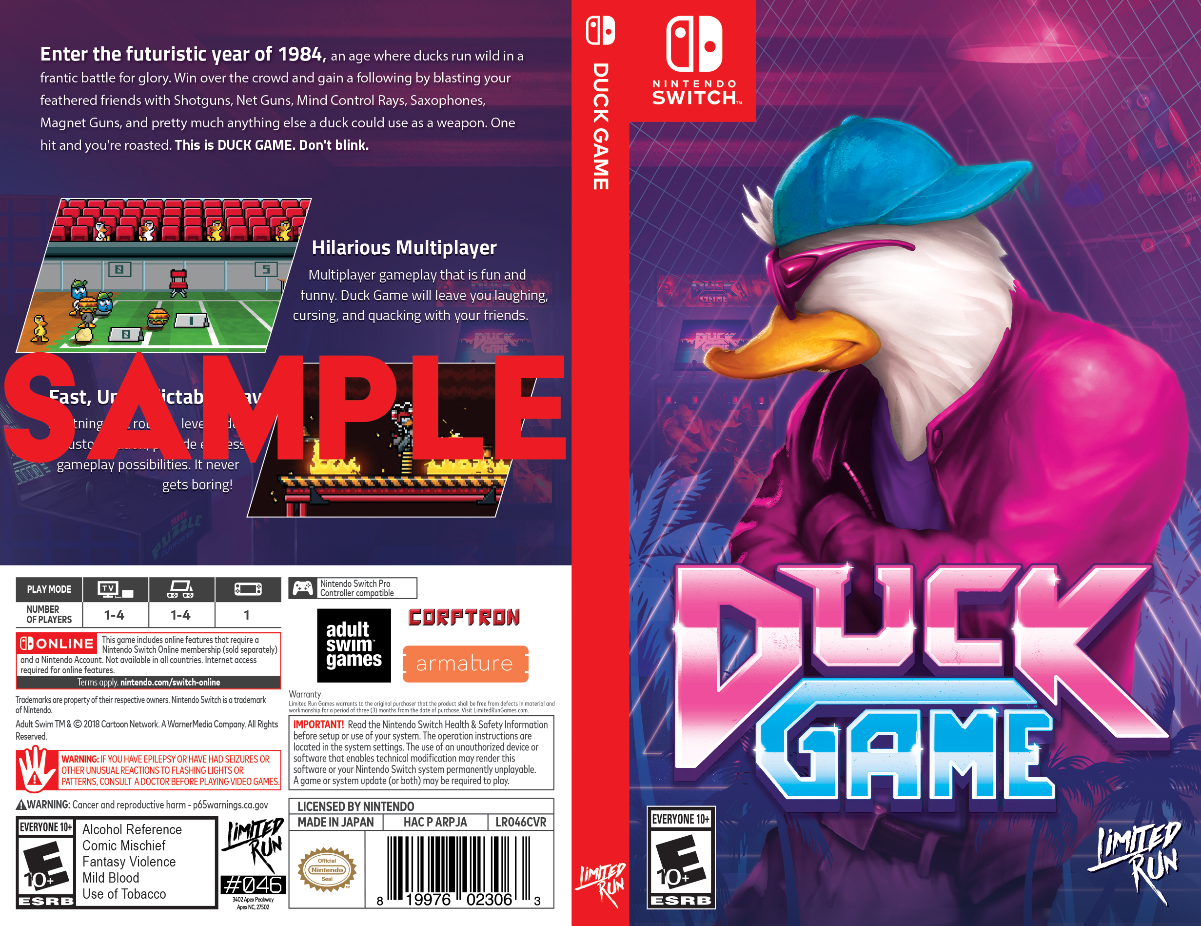 Limited Run Games Duck Game Best Buy Exclusive Cover Sheet