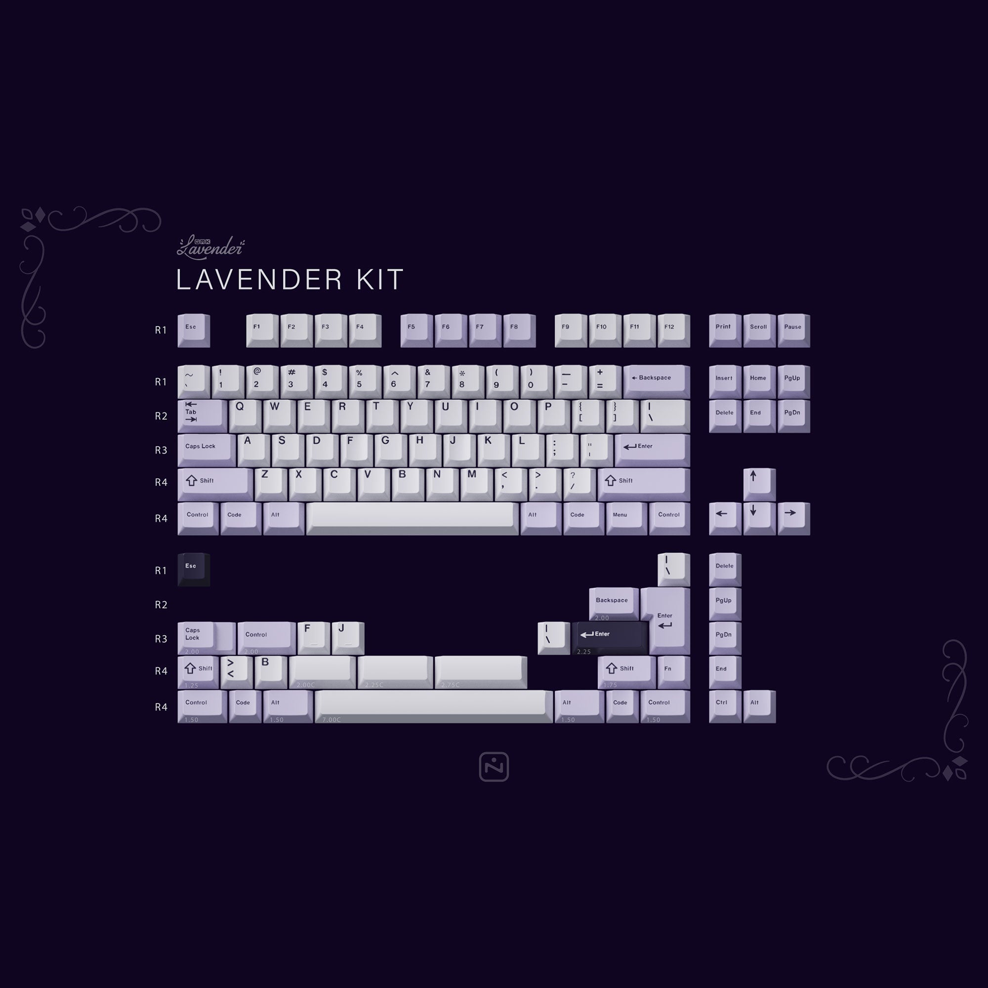 KBDfans Custom Keyboard GMK Lavender
