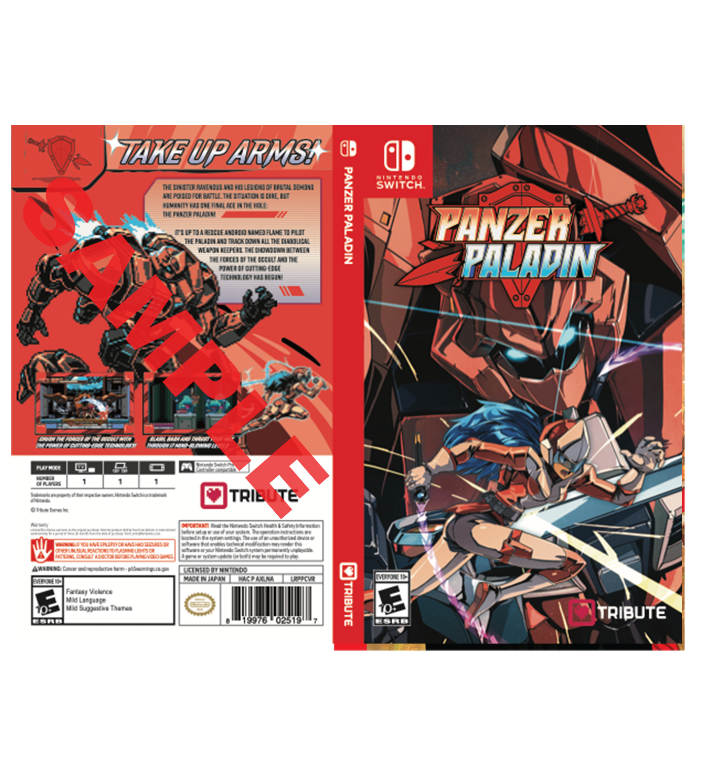 Limited Run Games Panzer Paladin Best Buy Exclusive Cover Sheet