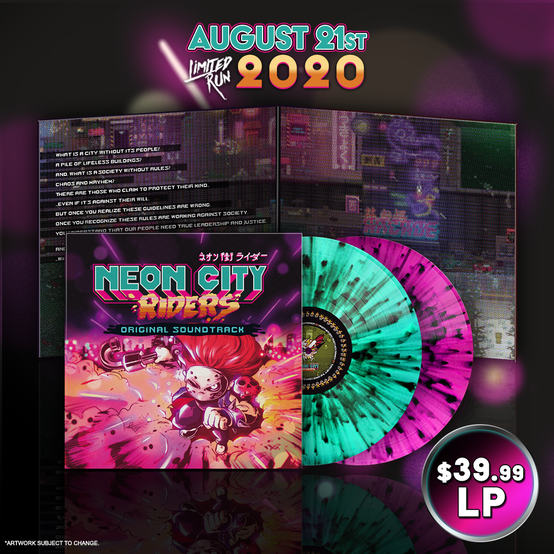 Limited Run Games Neon City Riders - 2LP Vinyl Soundtrack