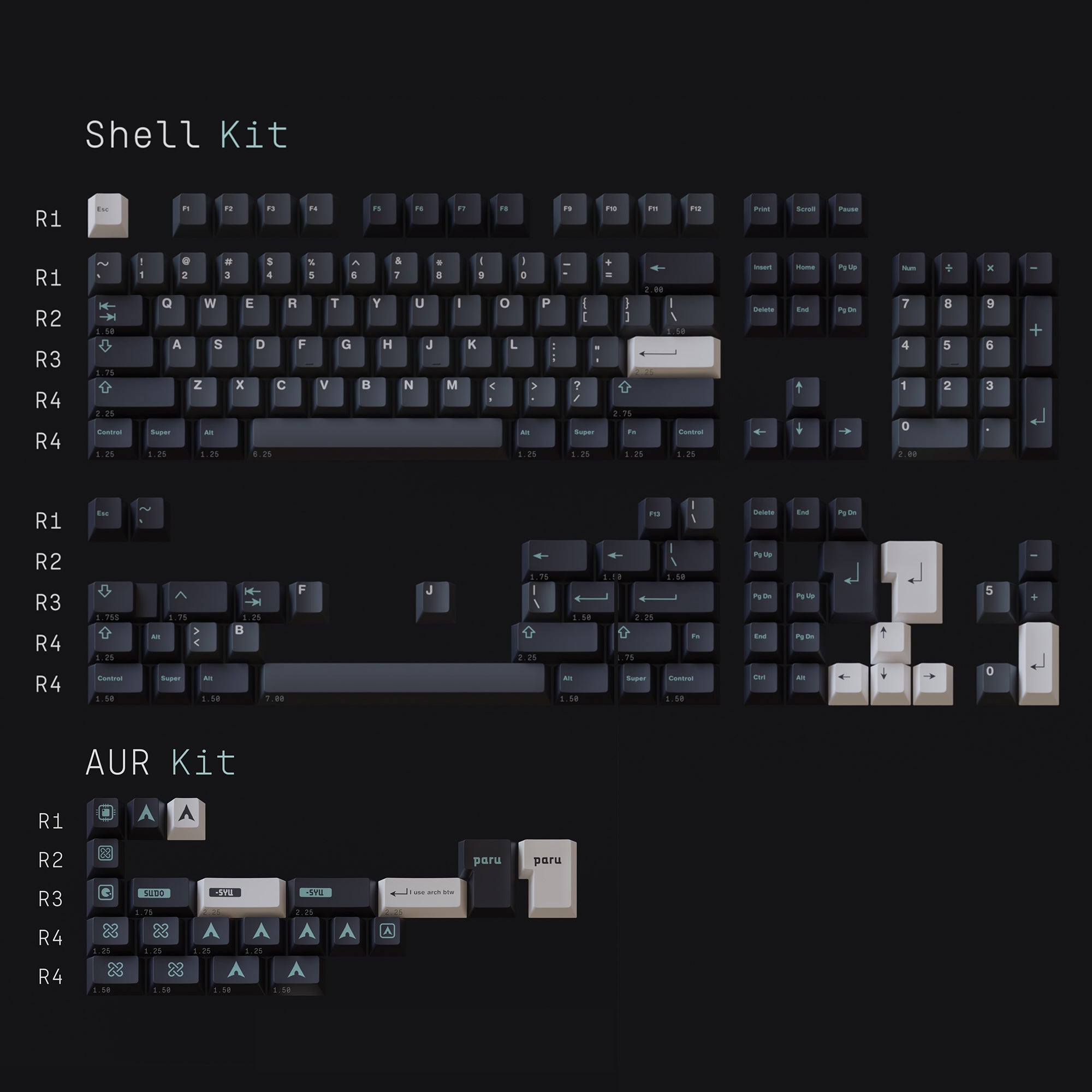 KBDfans Custom Keyboard GMK Arch