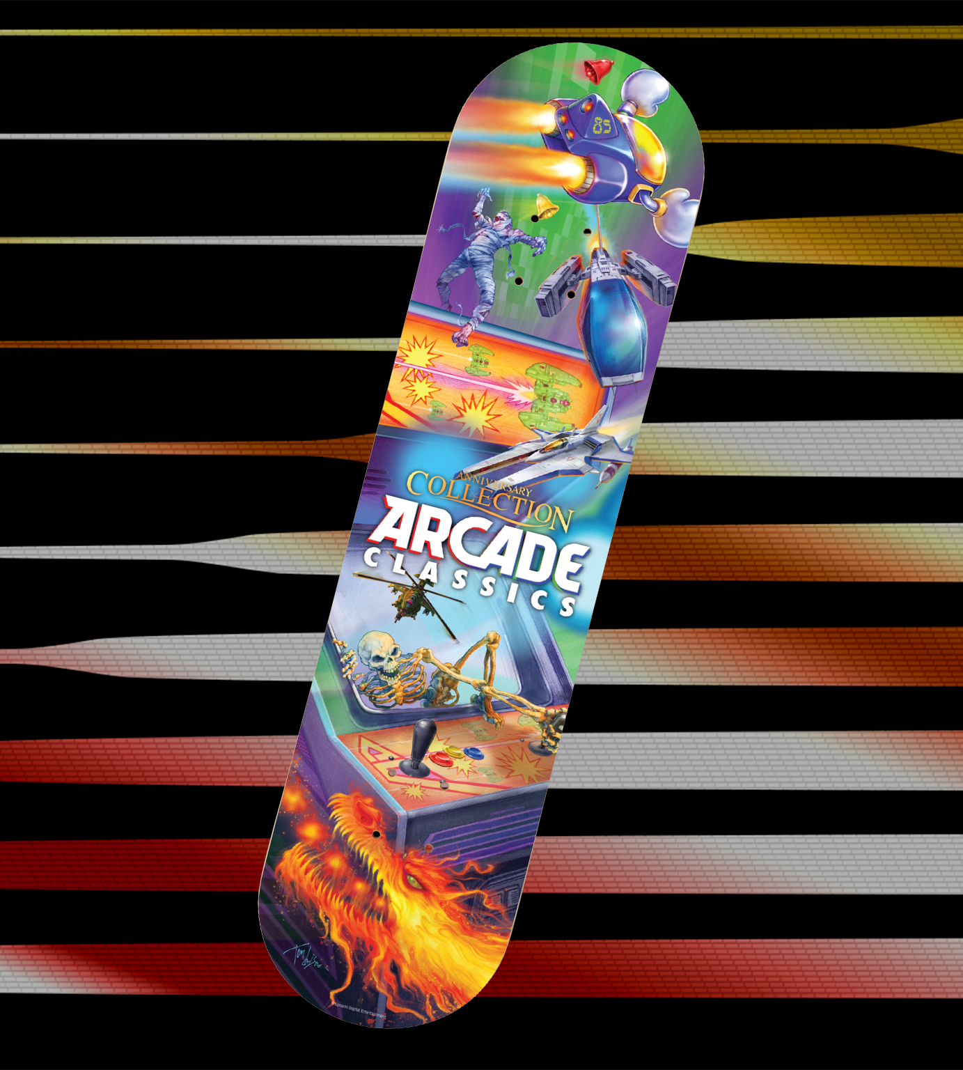 Limited Run Games Arcade Classics Anniversary Collection Skateboard Deck