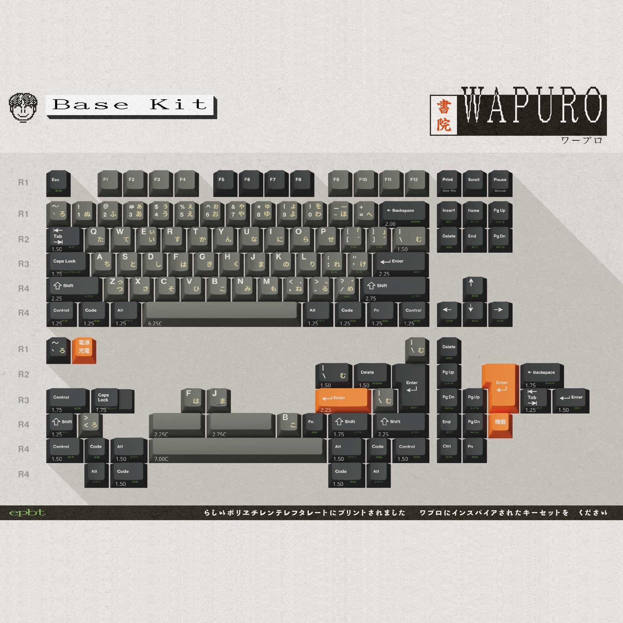 KBDfans Custom Keyboard ePBT Wapuro