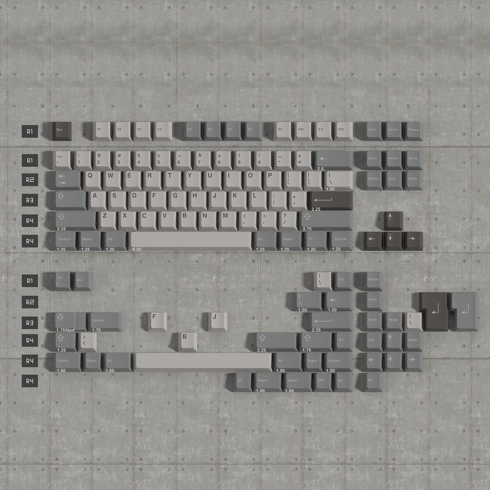 KBDfans Custom Keyboard ePBT Brutalist