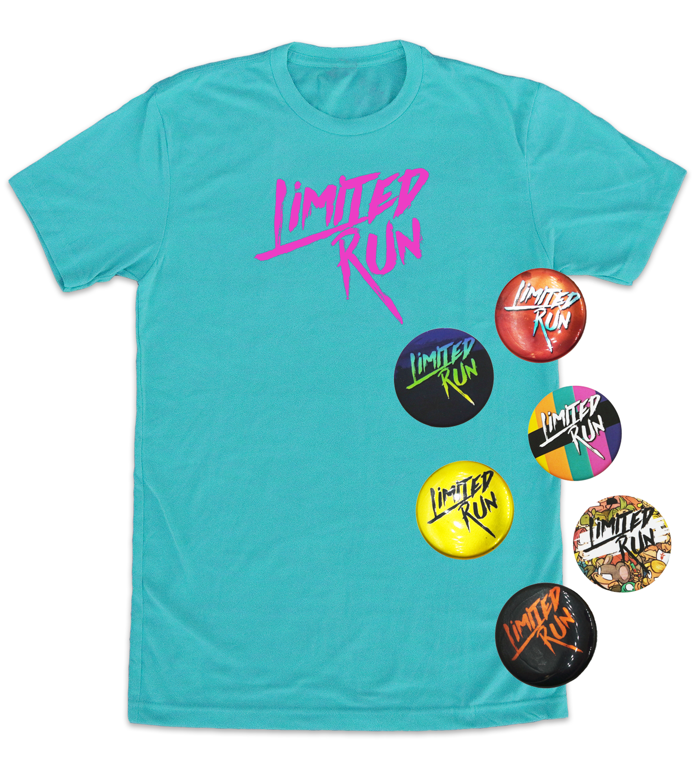 Limited Run Games Classic Limited Run T-Shirt (Blue/Pink)