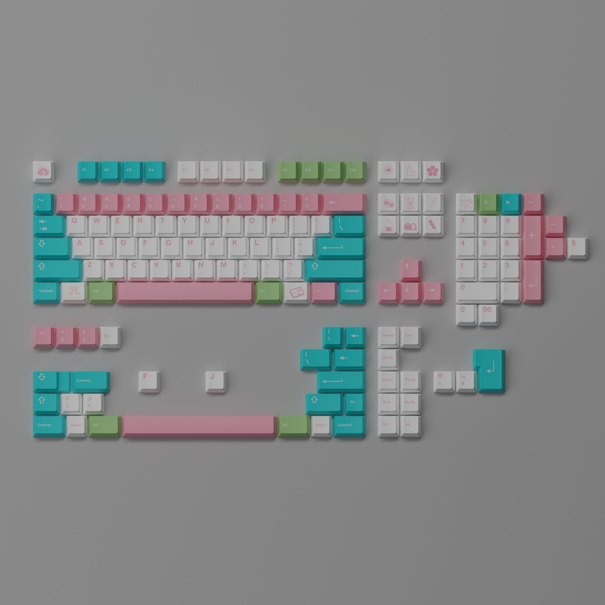 KBDfans Custom Keyboard ePBT Mochi Keycaps