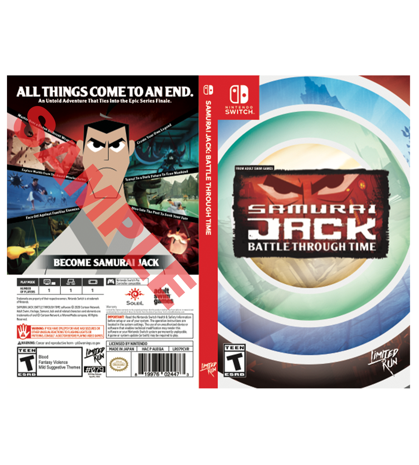 Limited Run Games Samurai Jack Best Buy Exclusive Cover Sheet