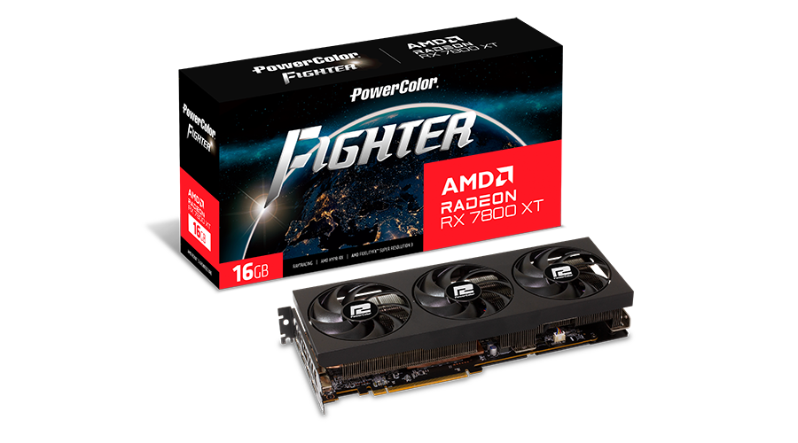 Powercolor Radeon RX 7800XT | Fighter 16GB GPU - TECHYARD product image