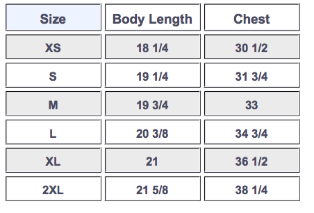 Size Chart – Izzy & Liv