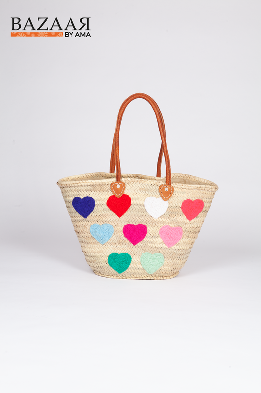 Original Straw French Basket, Handcrafted Straw Bag, Leather French Market Basket, Beach Bag, Handmade Woven Bag Pineapple