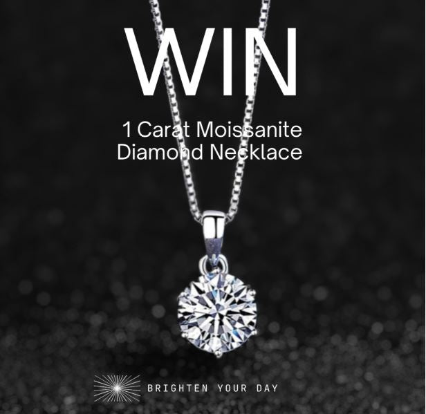 Win a 1 carat moissanite diamond necklace Holloway Jewellery
