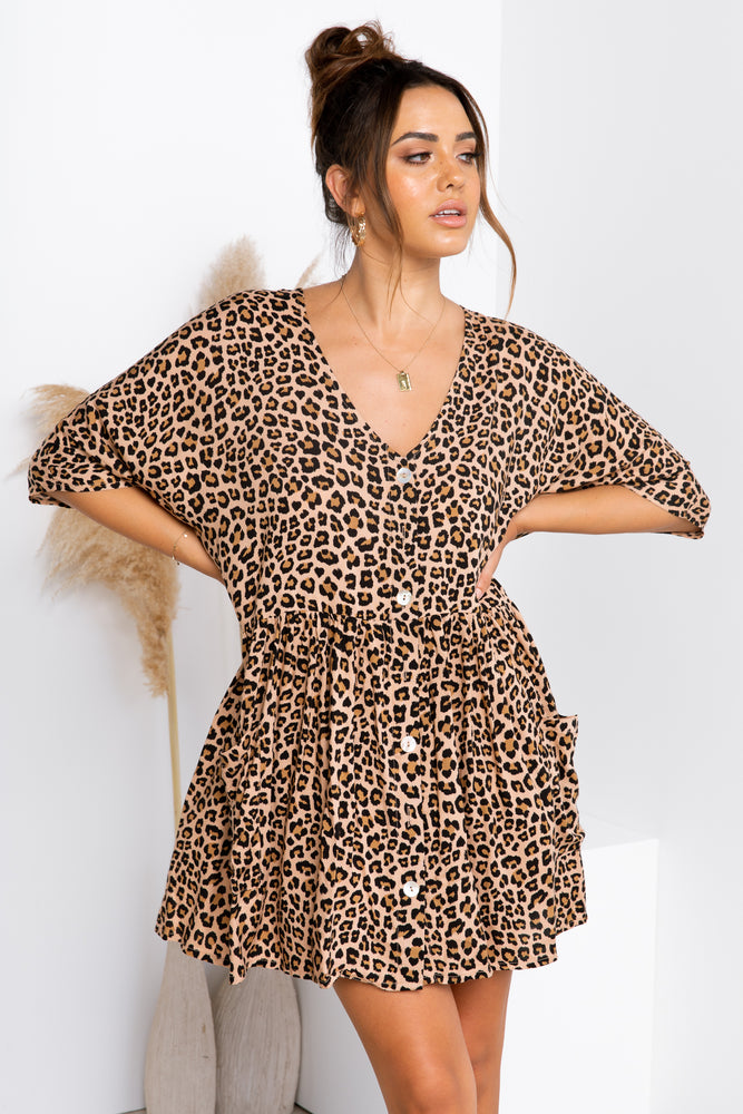 Neesh Dress - Leopard