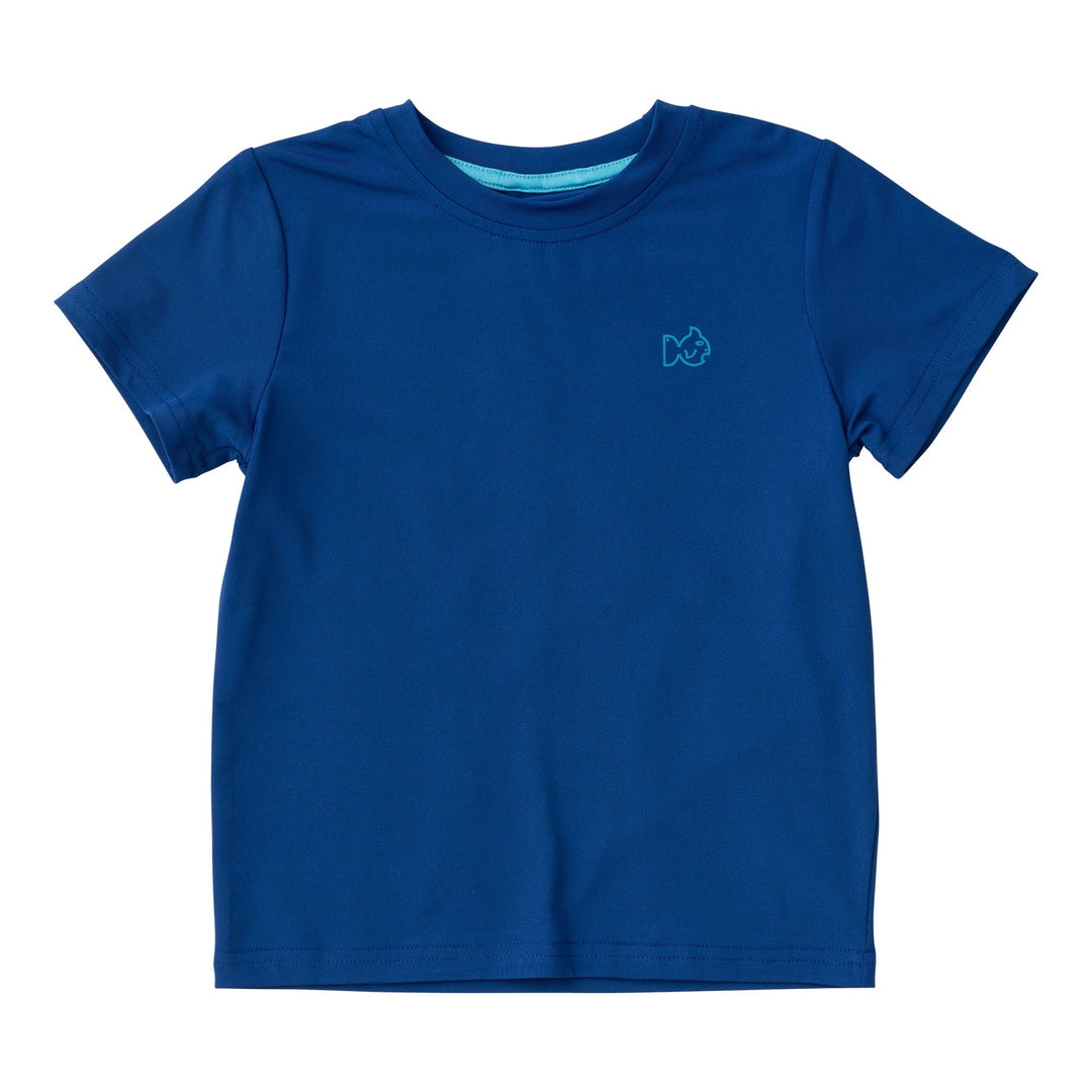 Short Sleeve Fishing Shirt  Aqua Tuna Print - Threadfare Children's  Boutique