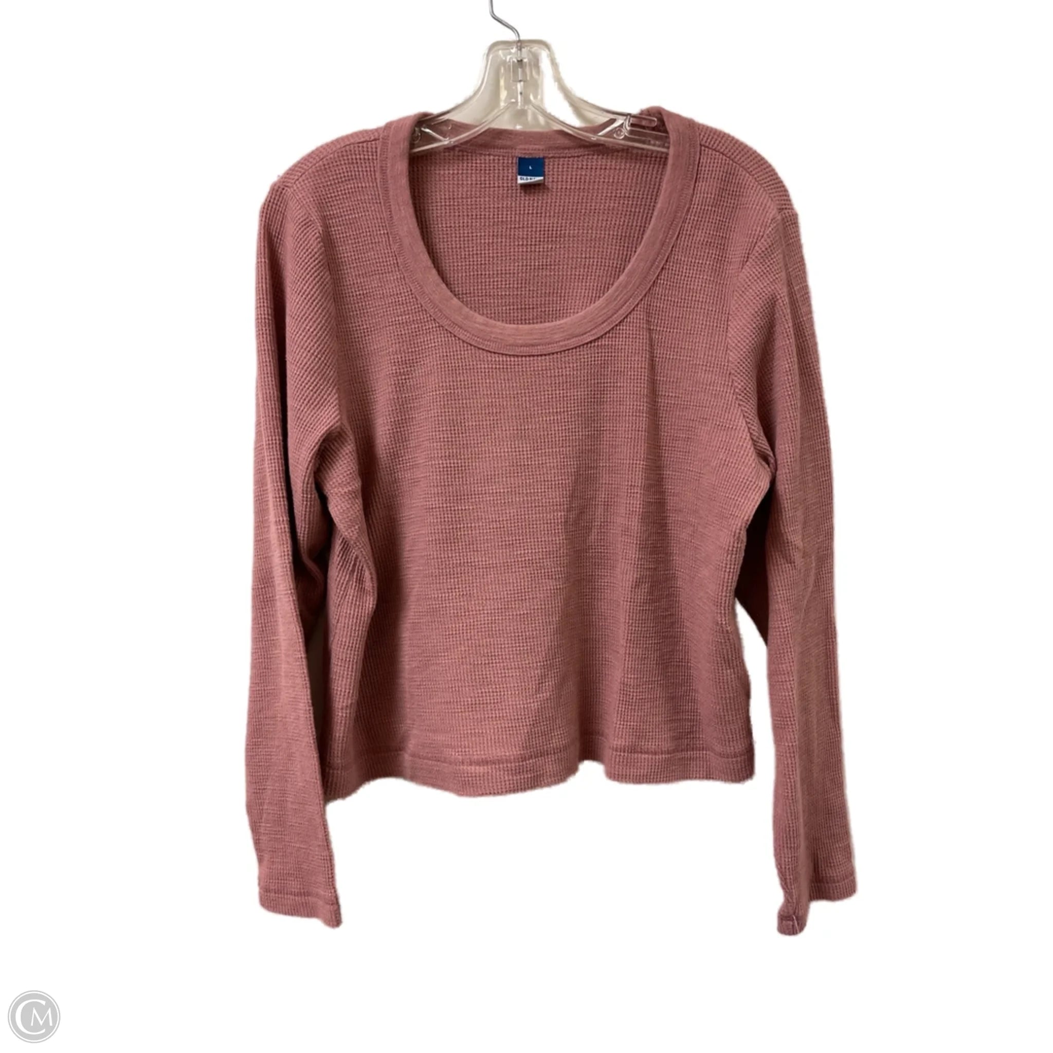 Top Long Sleeve Basic By Old Navy In Pink, Size: L