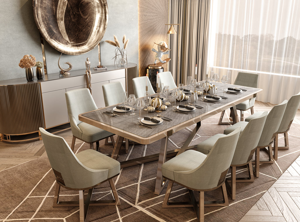 luxury dining chair and table set