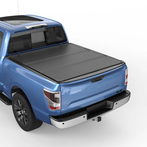 POLEMOTOR 5.5FT Hard Tri-Fold Tonneau Cover For 2004-2015 Nissan Titan Truck Bed Cover - polemotorparts - Nissan Titan Tonneau Cover
