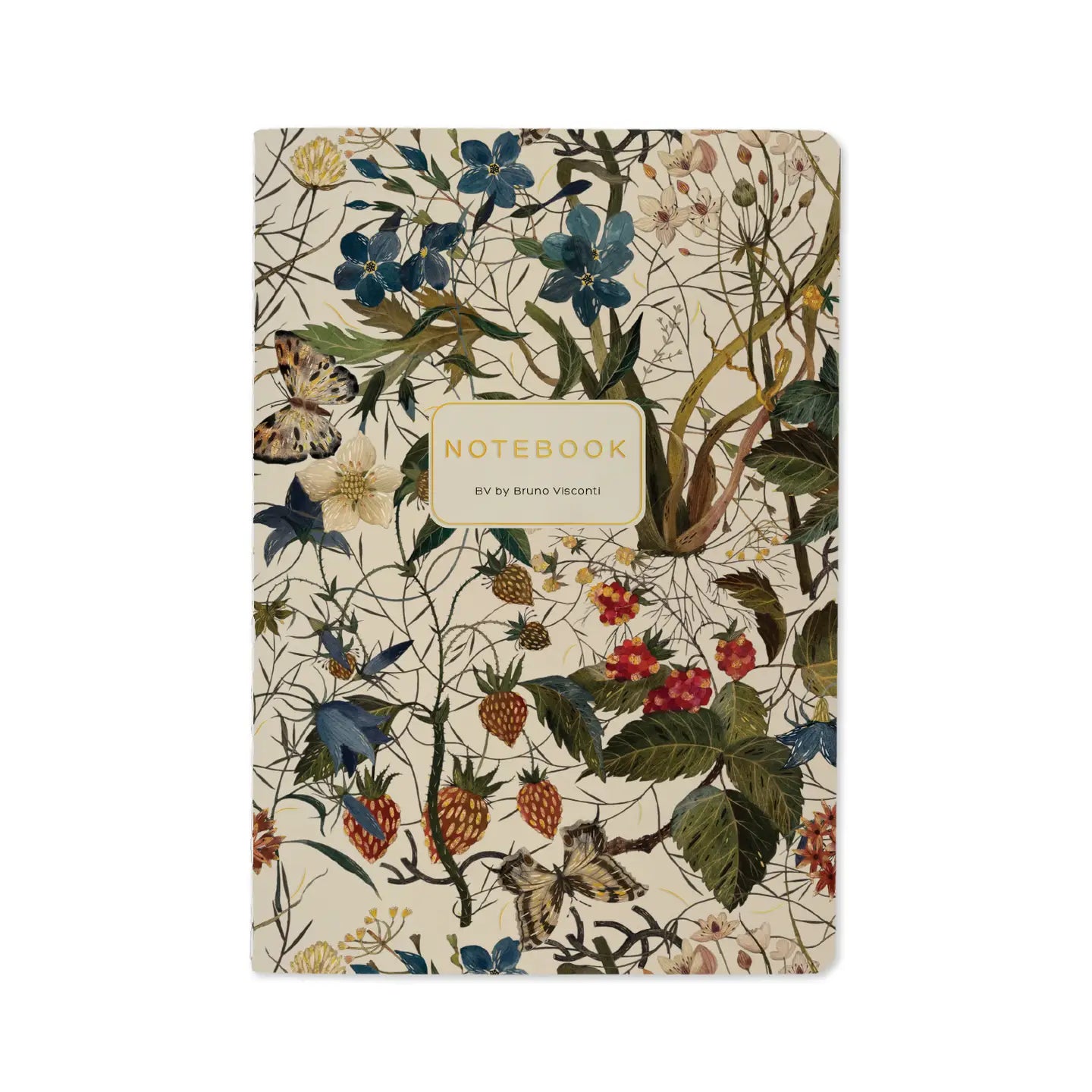 BV by Bruno Visconti A5 Notebook - Forest Flowers On White