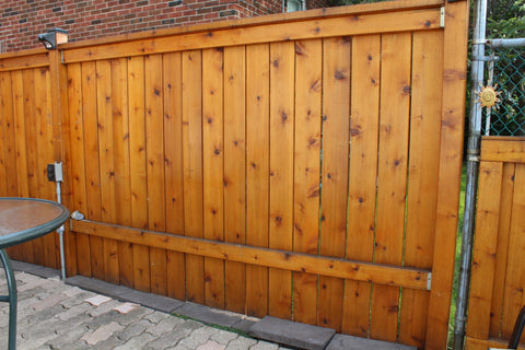 Privacy fence panel between fence posts