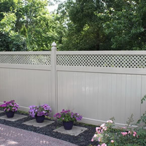 White PVC fence