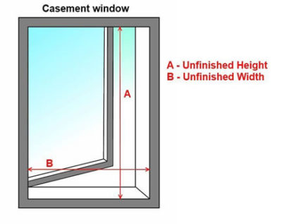 Casement window measurements