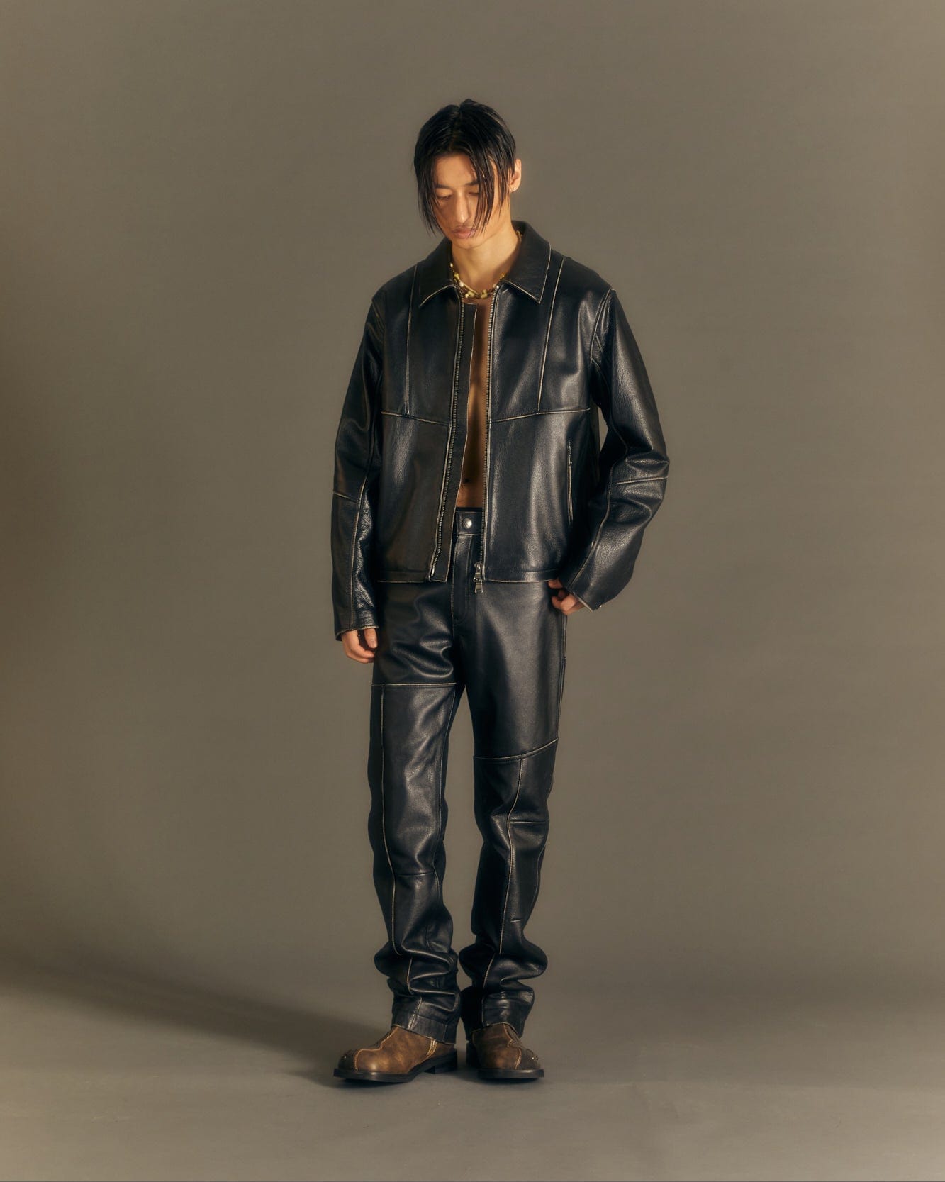 APA Men's Varsity Style Leather Jacket